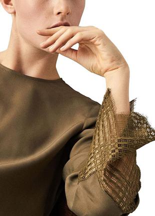 Massimo dutti блуза кружевной рукав10 фото