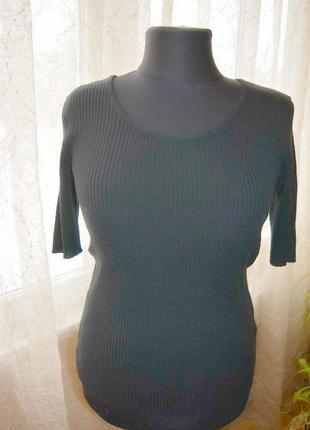 Тепла кофтинка, короткий рукав, рубчик, вовна мериноса