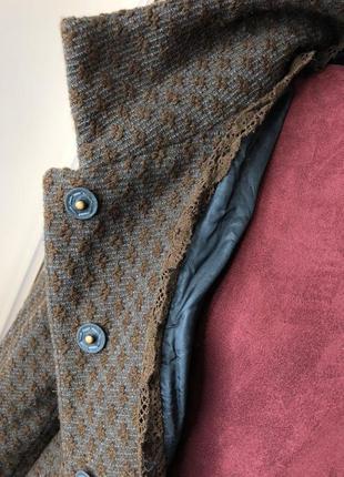 Шерстяной пиджак пальто короткое шерсть дизайнерское с поясом all saints rundholz owens lang7 фото