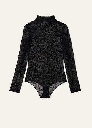 Боді водолазка з гіпюру s m