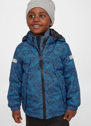 Трэндовая водоотталкивающая демисезонная куртка для мальчика  от h&m  (сша)1 фото