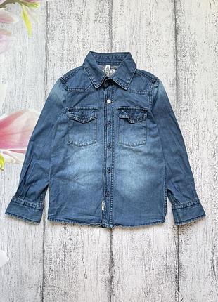 Крутая рубашка джинсовая hema 5-6лет