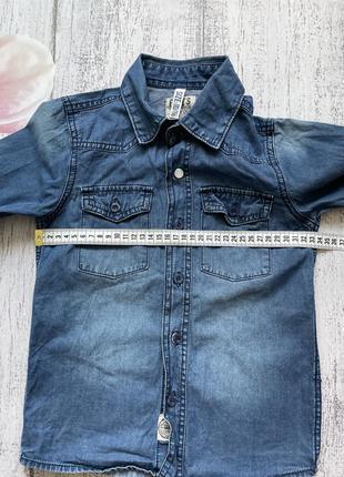 Крутая рубашка джинсовая hema 5-6лет 4