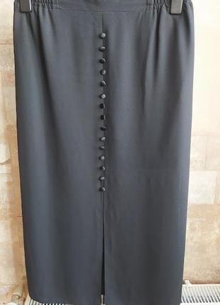 Черная шифоновая юбка с разрезами