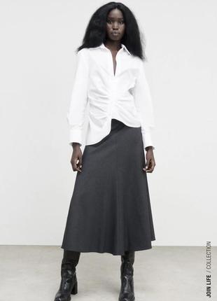 Трендовая асиметричная рубашка zara🔥💣💣💣