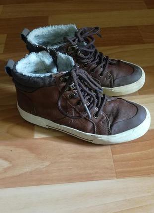 Кожаные кеды осенние р. 32