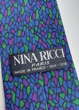 Фірмовий статутний шовковий галстук nina ricci!!! оригінал!!4 фото