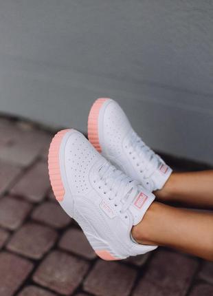 🖤🖤🖤кроссовки puma cali white/pink5 фото