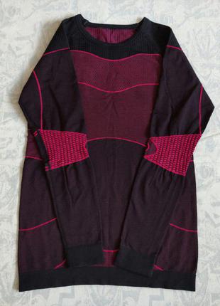 Компрессионная зональная кофта женская футболка с рукавами термокофта рашгард