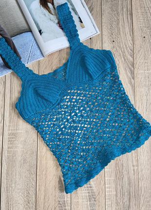 Майка вязаная крючком !!!!ручная работа !!!!