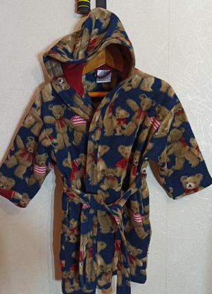 Халат теплый из флиса 2-3 года