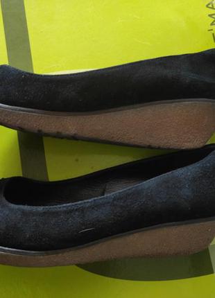 Туфли лодочки 38р. на стопу 25-25,2 см широкие, удобные замш3 фото