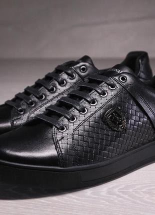 Кеды кроссовки мужские кожаные billionaire embossed leather5 фото