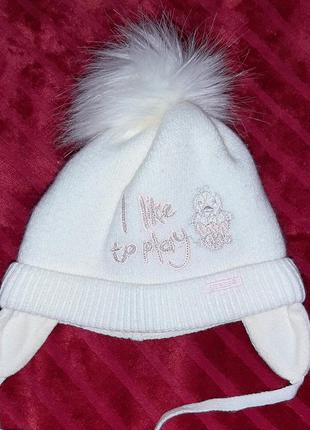 Дитяча зимова шапочка для дівчинки