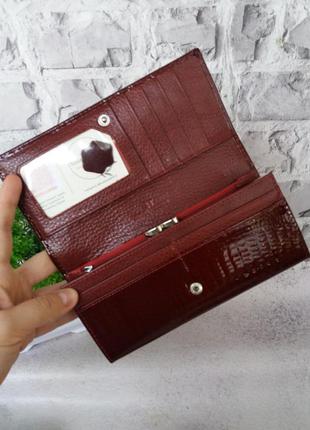 Жіночий шкіряний гаманець кожаный женский кошелек5 фото