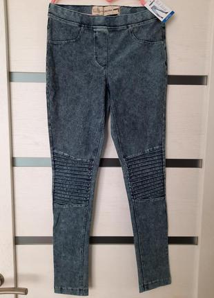 Джеггинсы с невыраженным начесом черные pepperts 158/164 12-14р.