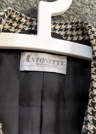 Шикарный трендовый шерстяной пиджак блейзер жакет от antonette franz haushofer7 фото
