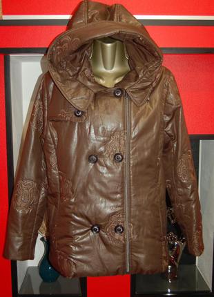 Новая коричневая осенне-весенняя куртка1 фото