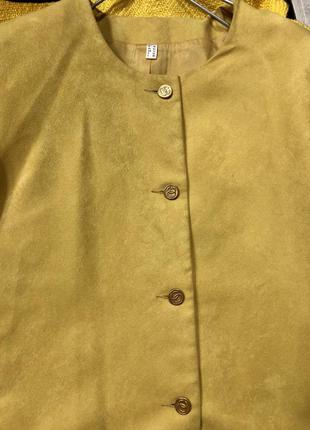 Пиджак под замшу/ лимонный блейзер в стиле chanel оригинал!2 фото