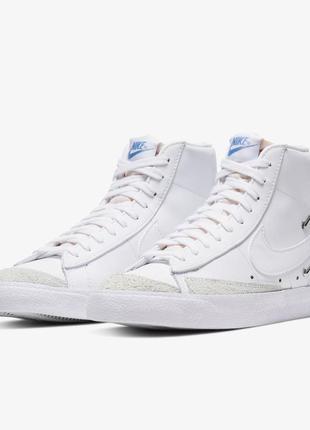 Кроссовки женские nike blazer mid 77 se белые (найк блейзер, кроссівки блайзер)3 фото