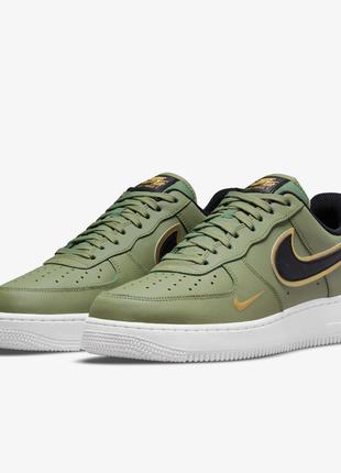 Кроссовки мужские, женские nike air force 1 07 se lv8 оливковые (найк аир форс кроссівки)2 фото