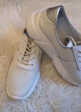 Очень удобные классные кеды кросы мокасины натуральная кожа на шнурках