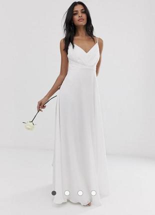 Белое длинное платье asos1 фото
