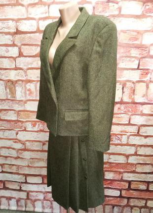 Костюм шерстяной пиджак и юбка винтажный1 фото