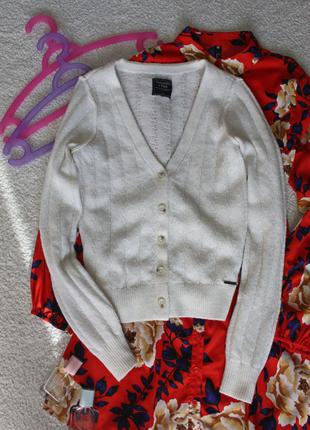 Красивий білий светрик . кардеган пуловер abercrombie & fitch1 фото
