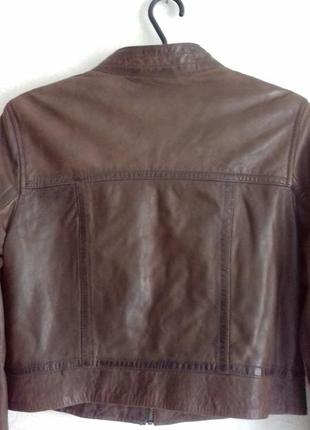 Натуральная женская  кожаная куртка / короткая курточка6 фото