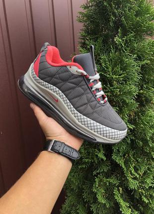 Женские термо кроссовки осень-зима серые с розовым  meme nike air max 720🆕теплые найк аир макс