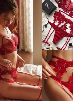 😍 дуже красивий і незвичайний комплект мереживного білизни в наявності🔥 5 в 1