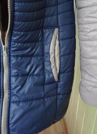 Куртка болоньевая удлинённая синяя ( демисезон)  44-46р.6 фото