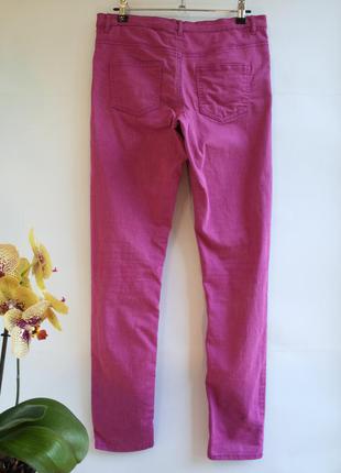 Cтрейчевые малиновые джинсы - брюки h&m. размер м-ка / 164-174 рост. супер распродажа!5 фото