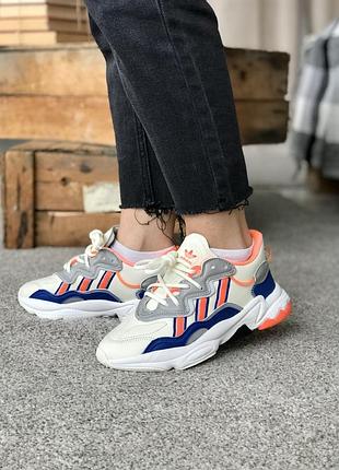 🌪adidas ozweego beige orange blue 10