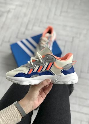 🌪adidas ozweego beige orange blue 6