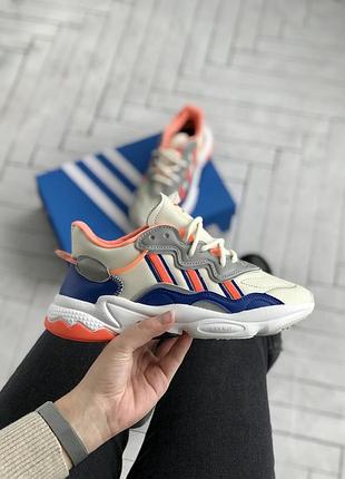 🌪adidas ozweego beige orange blue 4
