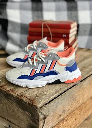 🌪adidas ozweego beige orange blue 3