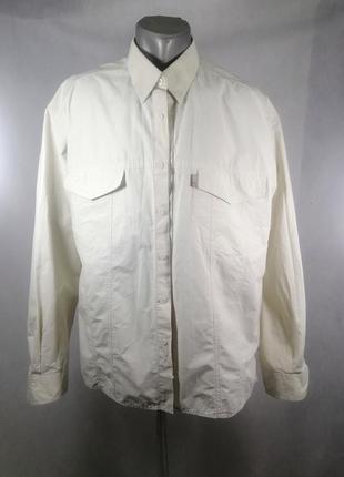 Чоловіча бежева сорочка великий розмір