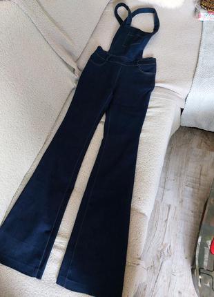 Супер модный дизайнерский джинсовый комбинезон от анны яковенко  р44(s)-46(m)2 фото