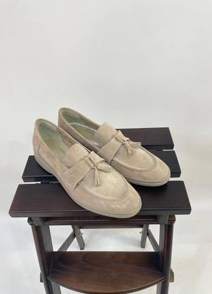 Лофери бежеві замшеві від виробника