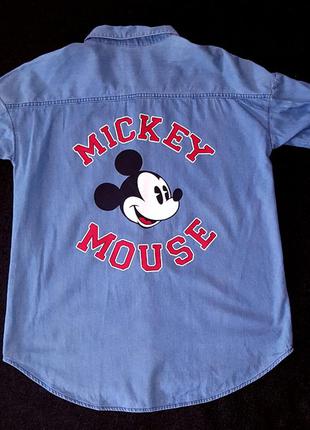 Джинсова сорочка міккі маус оверсайз disney divided