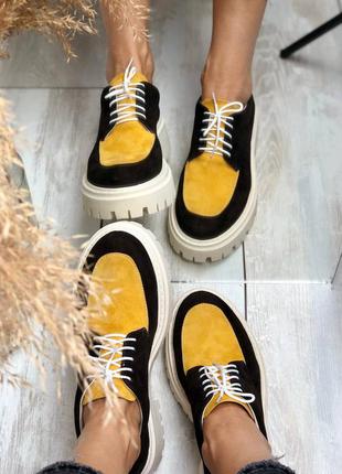 Шикарные туфли оксфорды из натуральной итальянской замши на шнурках! эксклюзивный пошив!4 фото