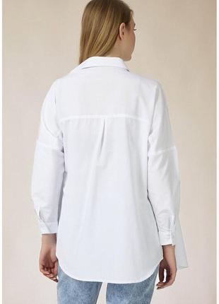 Белая рубашка oversize3 фото