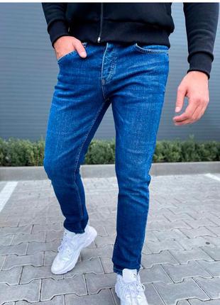 Джинси чоловічі звужені базові сині туреччина / джинси чоловічі завужені базові сині турречина