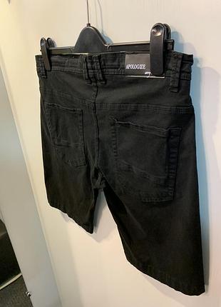 Котонові чоловічі чорні шорти, розмір 304 фото