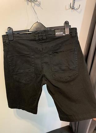 Котонові чоловічі чорні шорти, розмір 305 фото