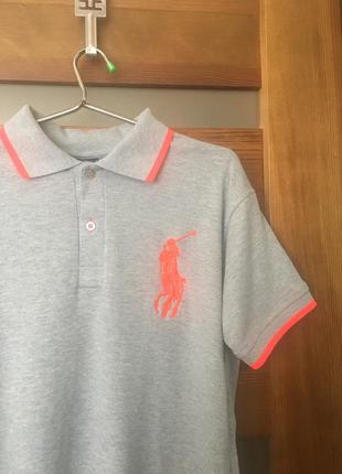 Сіре поло чоловіча polo ralph lauren теніска2 фото