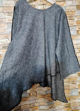 Блуза льняна туніка в стилі бохо2 фото