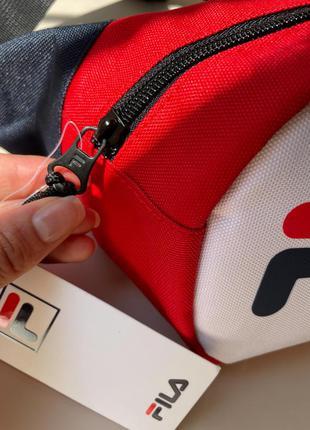 Спортивна чоловіча сумка fila оригінал поясна кроссбоди чоловіча на пояс crossbody барсетка синя червоний нова крос боді бананка8 фото